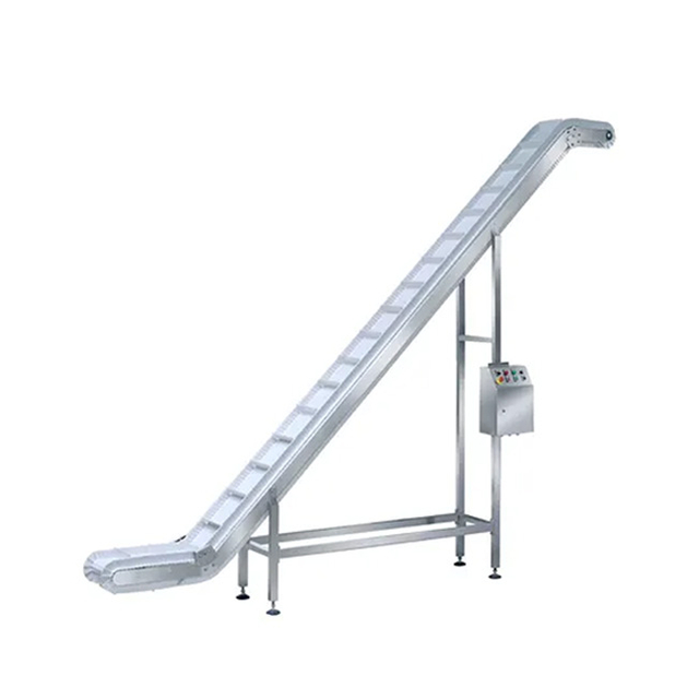 304 Stainless Steel Frame Inclined Conveyor with Modular Plastic Belt